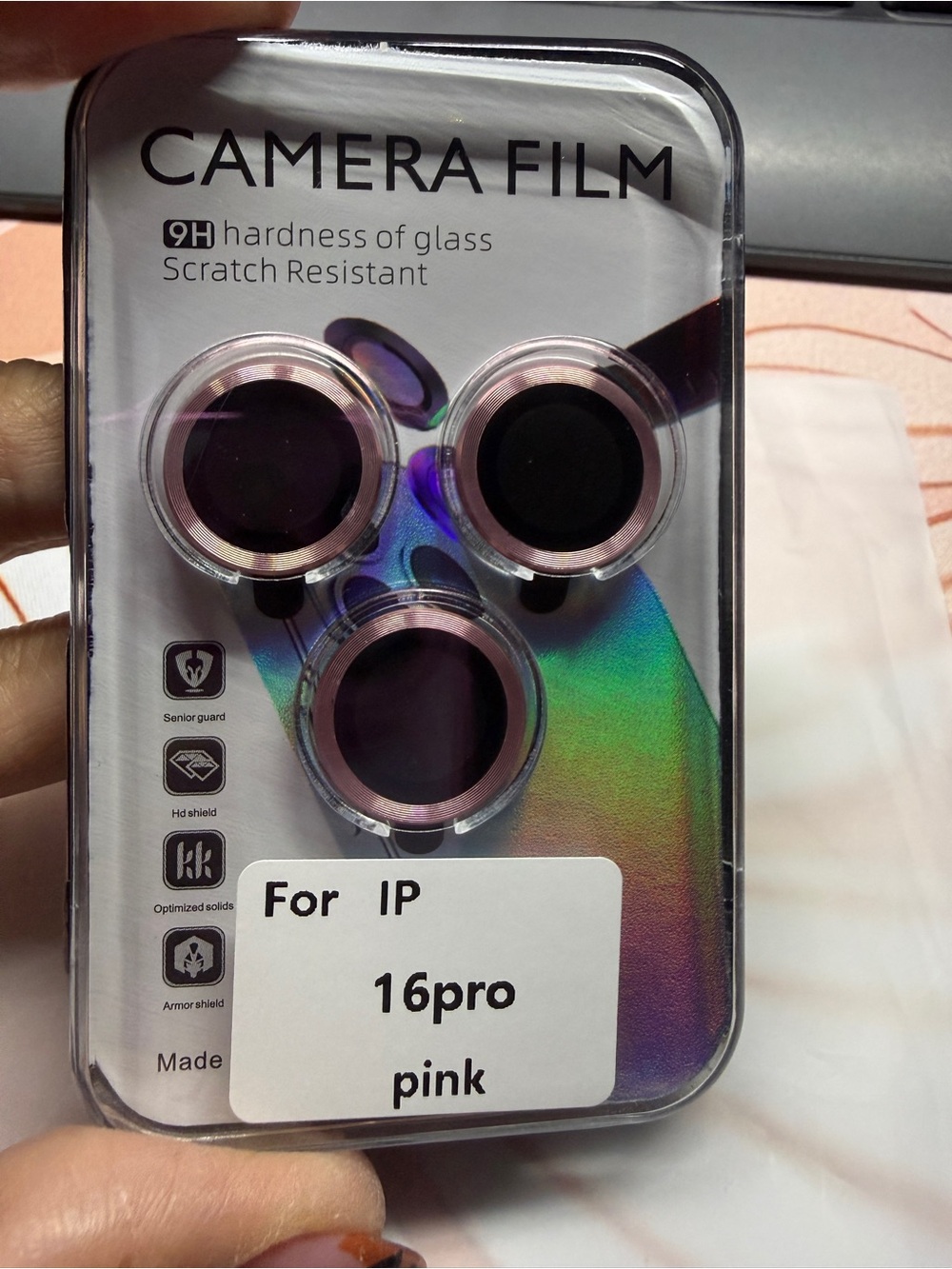 Pink Camera Lens Protector Rings for iPhone 16 Pro - Picture 2 of 9